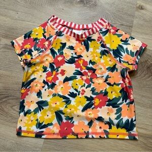 Art Class Floral Rashguard Top Youth size L (10/12)